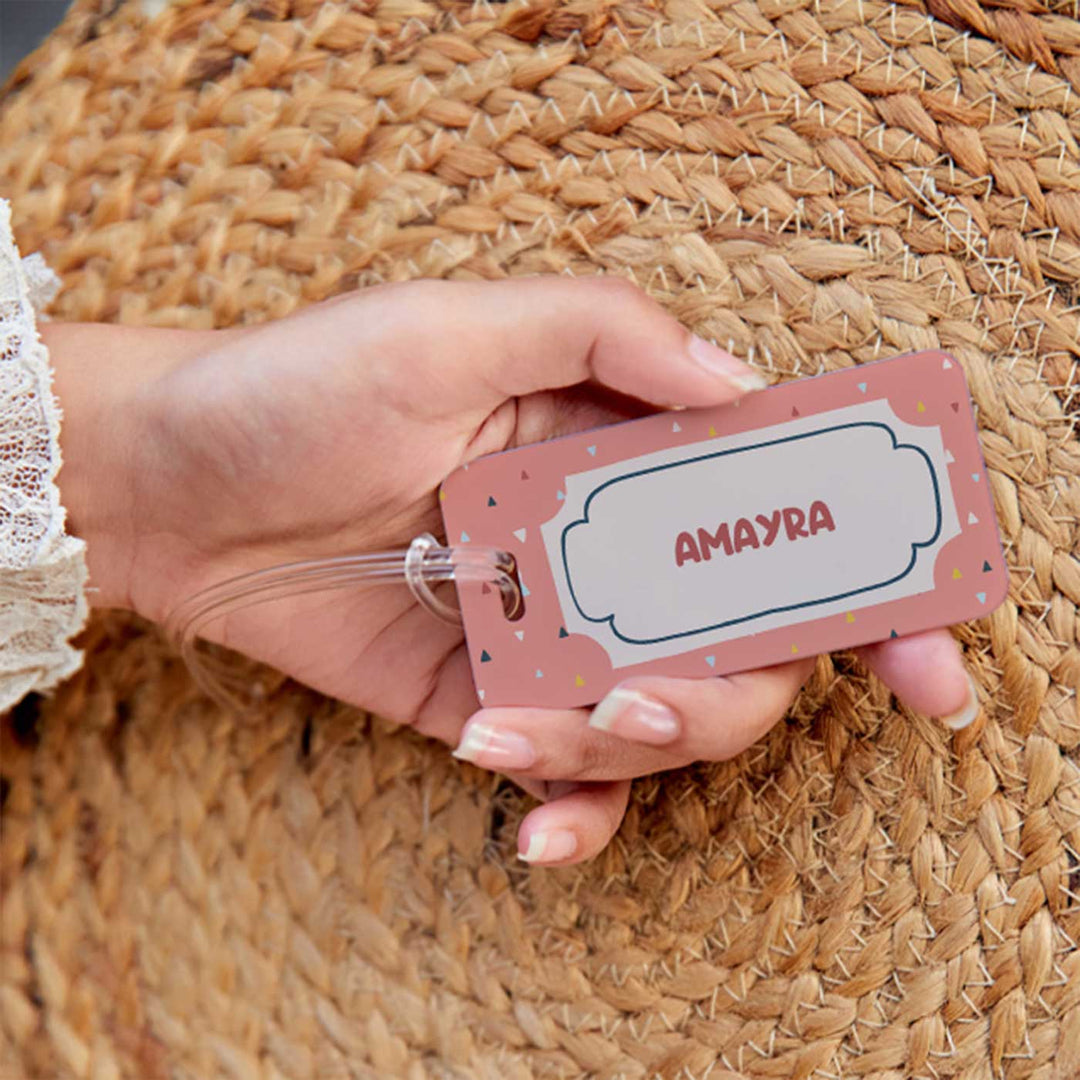 Personalized Triangle Tango Theme Bag Tag