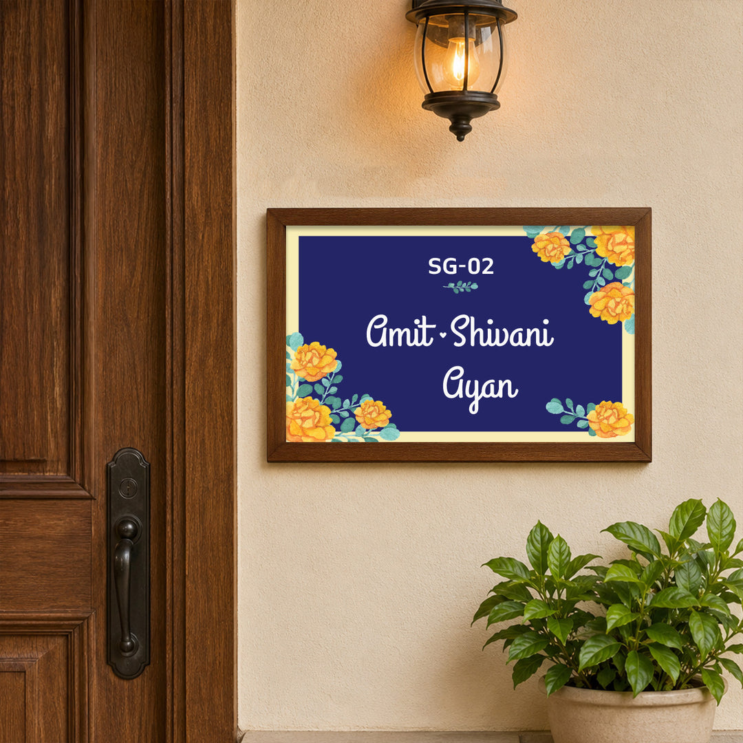 Personalized Deco Rhythm Printed Wooden & Acrylic Name Plate with 3D Letters