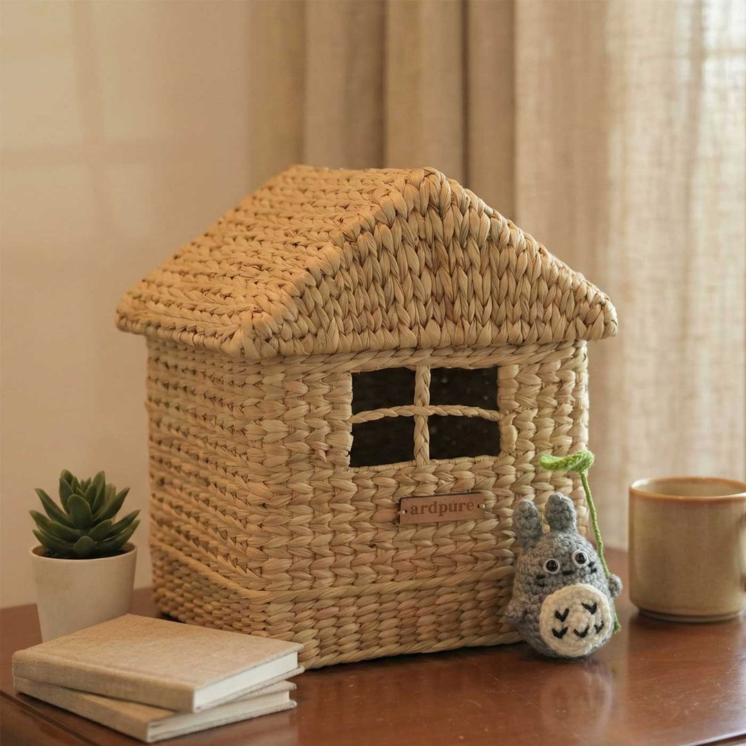 Handmade Kauna Grass Hut Basket