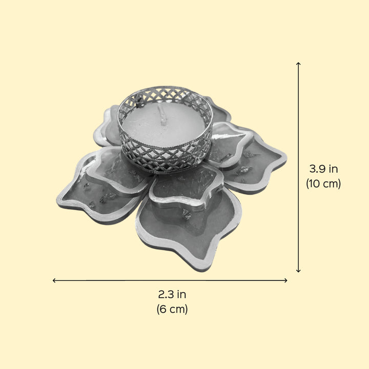 Handmade 3D Floral Resin Tealight Holder