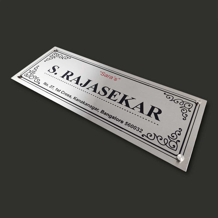 Personalized Engraved Classic Stainless Steel Name Plate