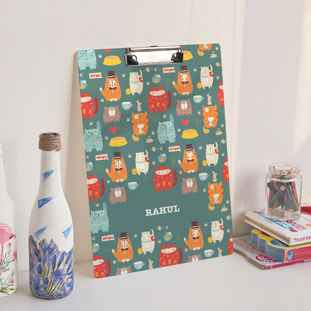 Personalized Kitty Cat Theme Acrylic Clipboard