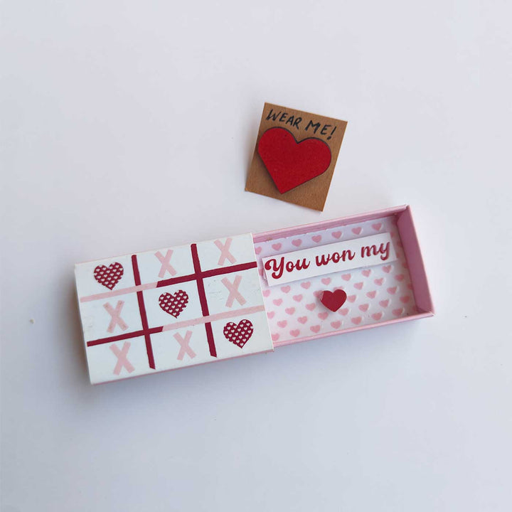 3 Pc | Photo Personalized Frame Magnet, XOXO Hugs Mini Love Box Magnet & Pin Badge | Valentine’s Gifting