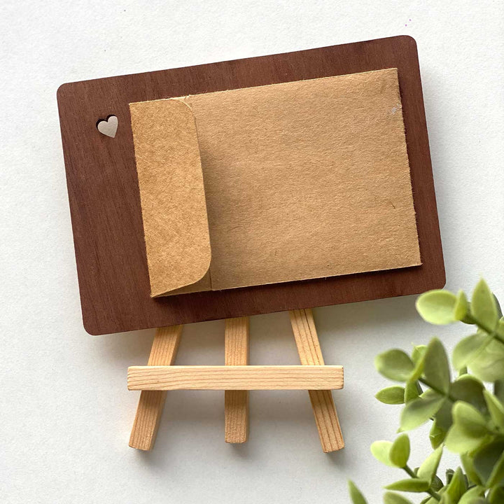 Engraved “Good Things Are Coming” Wooden Greeting Card