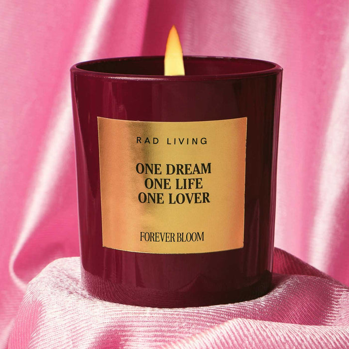 Hand Poured One Dream, One Life, One Lover, Forever Bloom Scented Soy Wax Candle