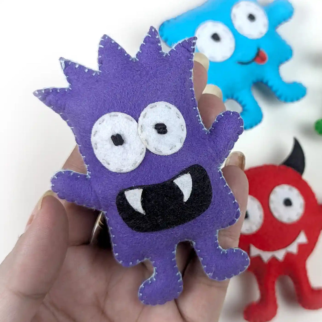 Handmade Monster Theme Felt Brooches | Set Of 4
