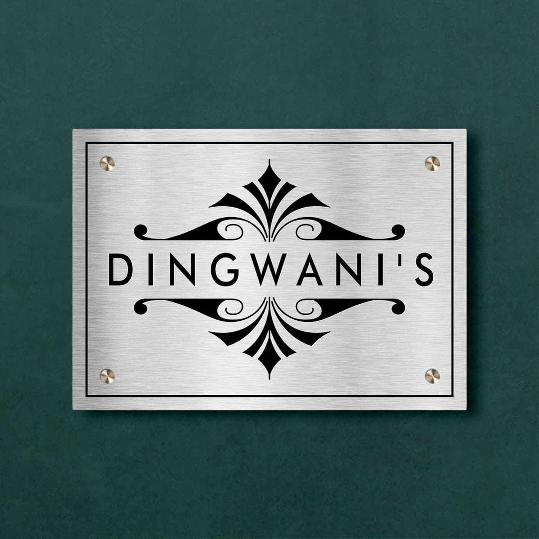 Personalized Engraved Minimalist Stainless Steel Name Plate