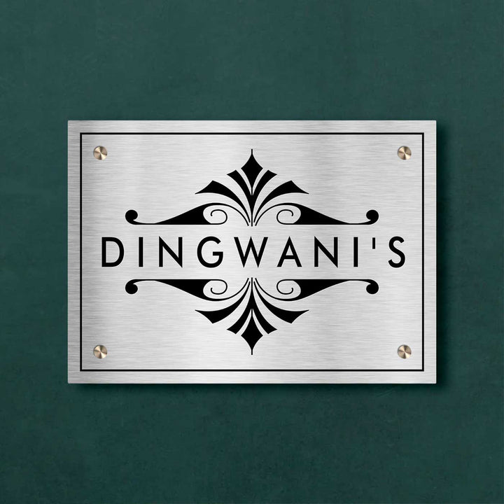 Personalized Engraved Minimalist Stainless Steel Name Plate