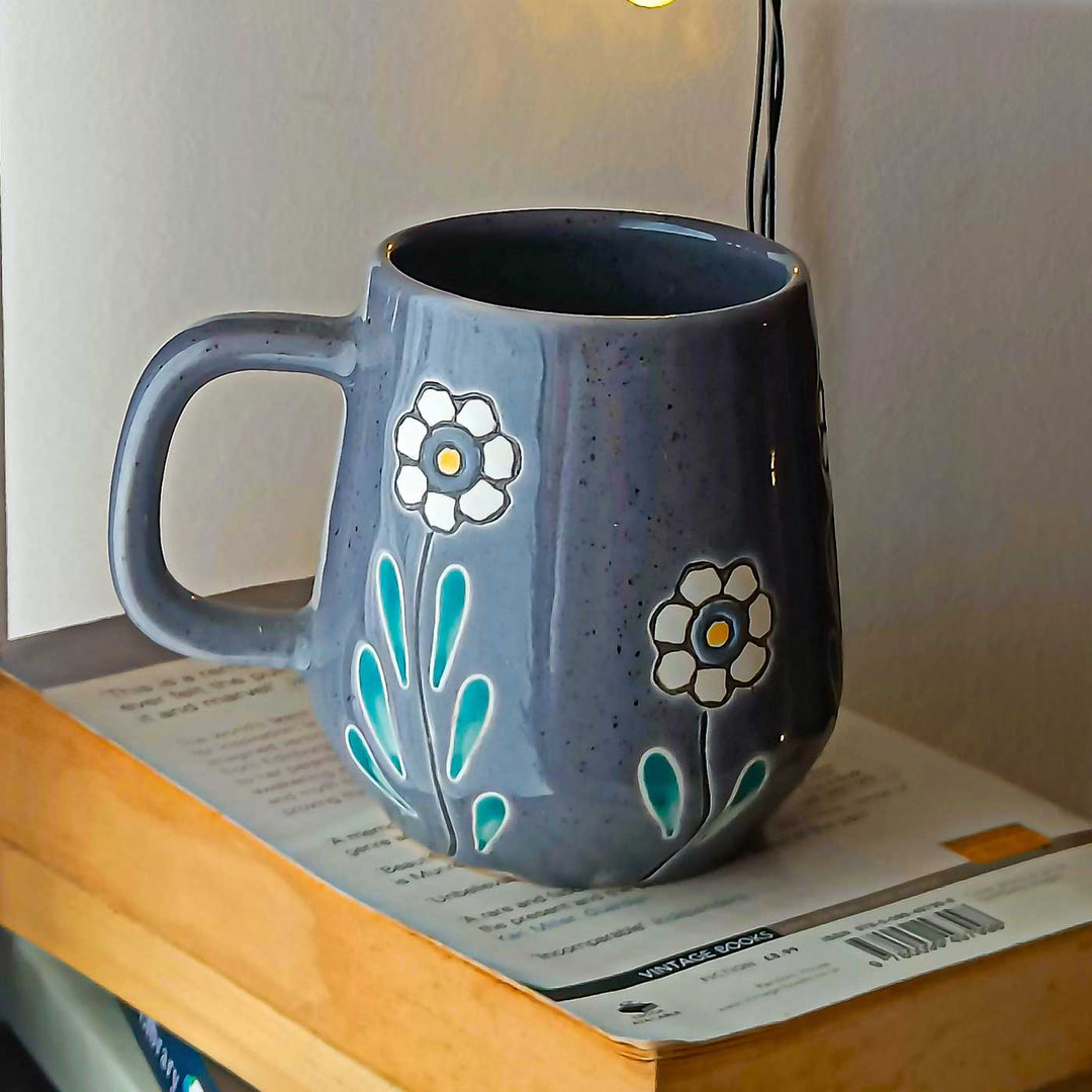 Handmade Glossy Garden Ceramic Mug