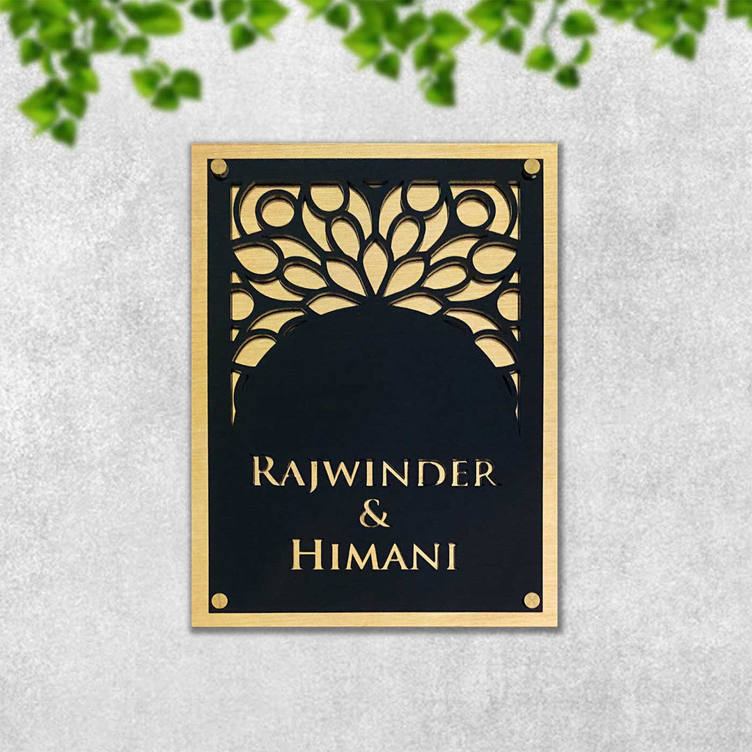 Personalized Shiny Gold Acrylic Name Plate