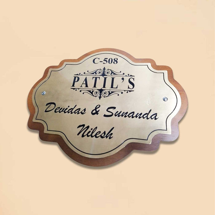 Personalized Engraved Weatherproof Elegant Copper Stainless Steel Name Plate