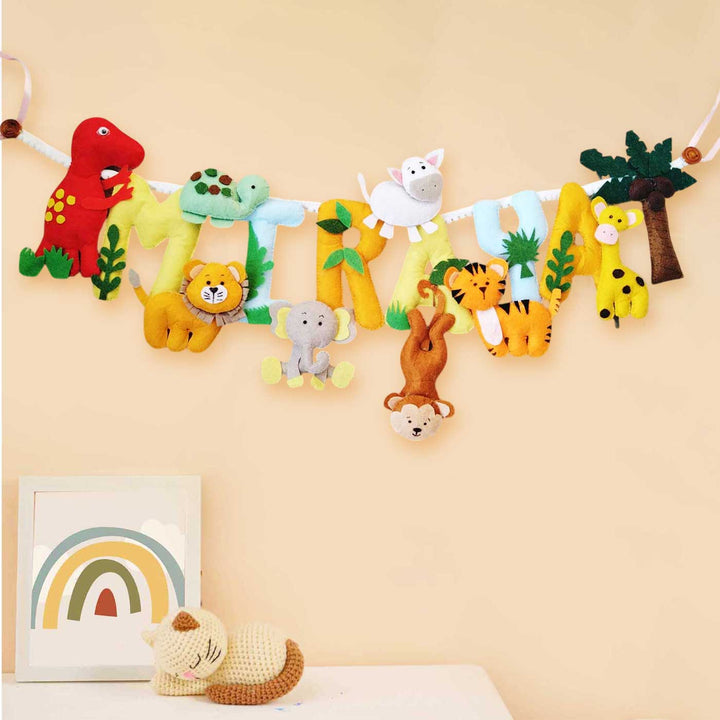 Personalized Jungle Theme Felt Bunting