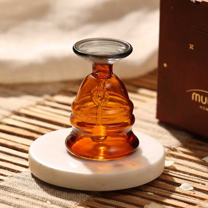 Durable Small Amber Glass Bell