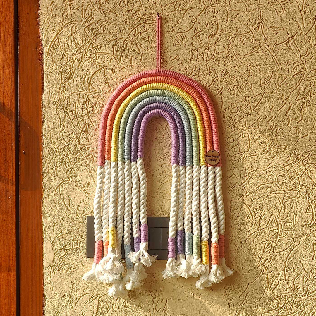 Handmade Macrame Rainbow Theme Hanging