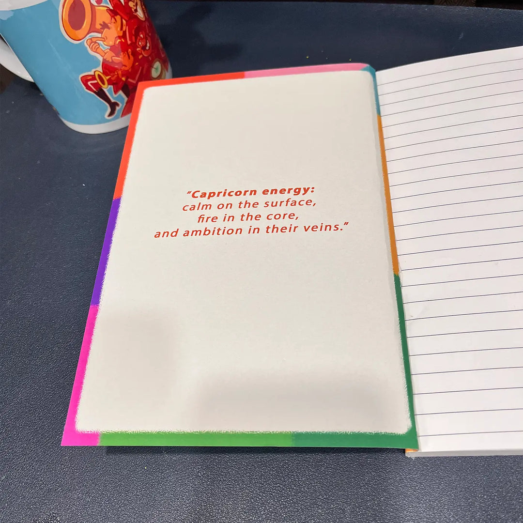 Printed Capricorn Theme Ruled Notebook | A5 | 50 Pages