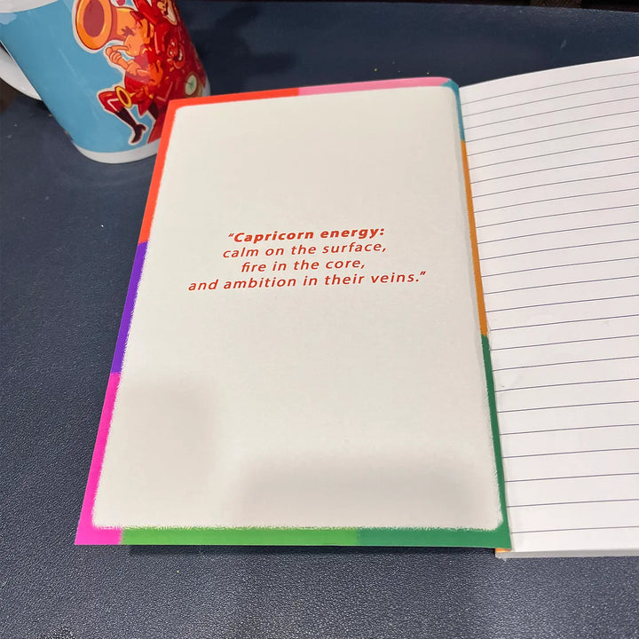 Printed Capricorn Theme Ruled Notebook | A5 | 50 Pages