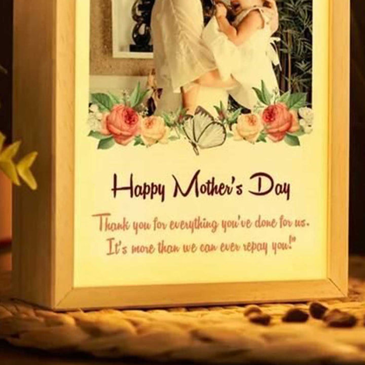 Photo Personalized "Happy Mother's Day" Engraved Acrylic Lamp For Mothers