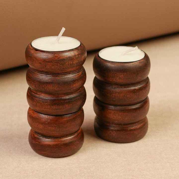 Handmade Spiral Glow Wooden Candles Hamper | Includes Spiral Wooden Candles, Seed Card And Outer Box