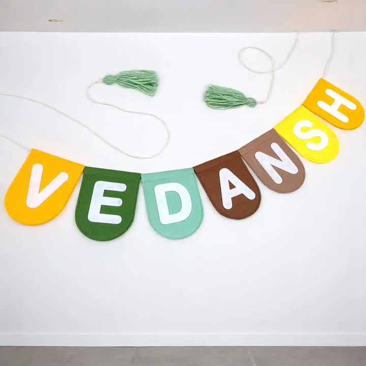 Personalized Handmade Forest Felt Bunting For Kids