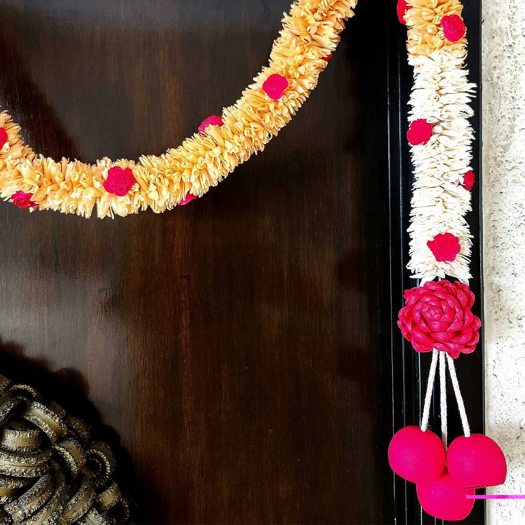 Handmade Divine Rajnigandha Sola Fower Toran