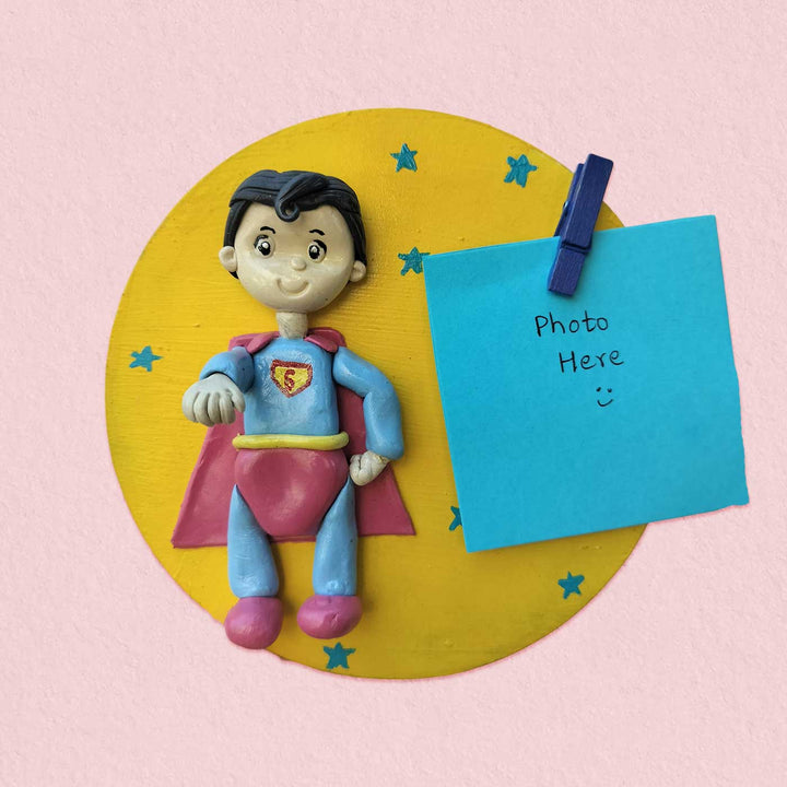 Photo Personalized Superman Theme MDF & Cold Porcelain Clay