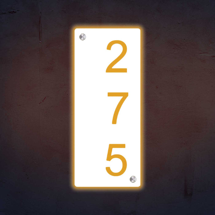 Personalized Laser Cut Minimalist Design Steel Vertical Name Plate