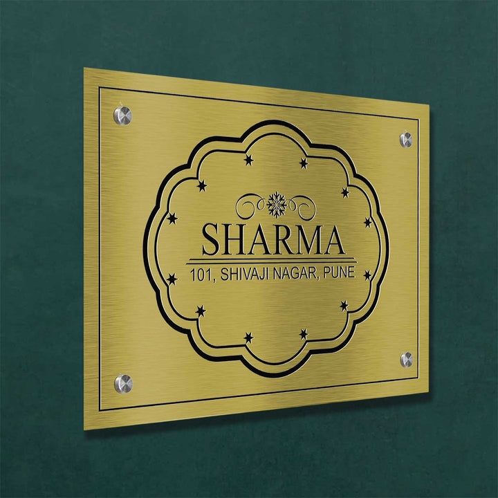 Personalized Weatherproof Sleek Stainless Steel Name Plate