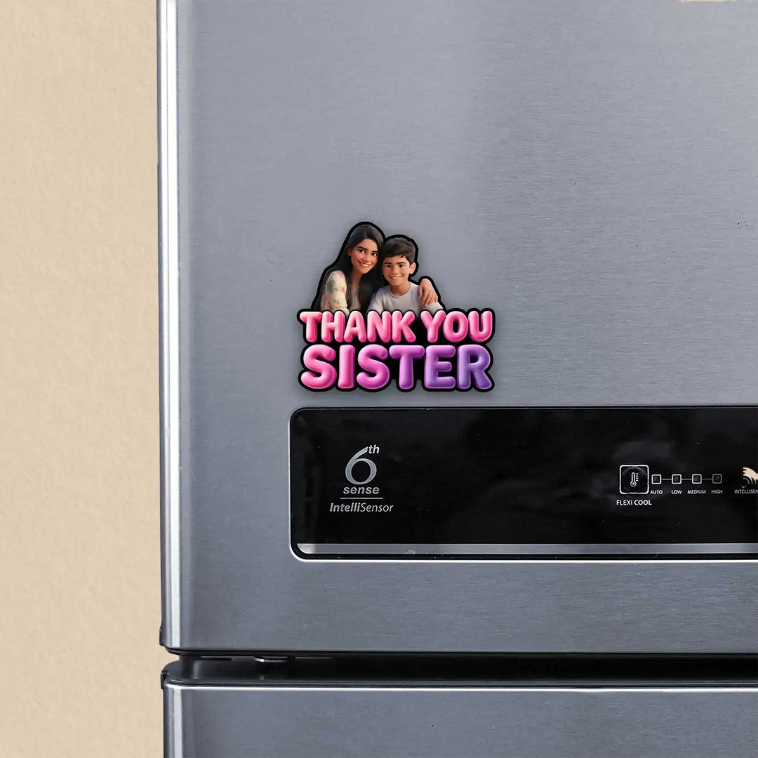 Photo Personalized "Thank You Sister" Acrylic Fridge Magnet
