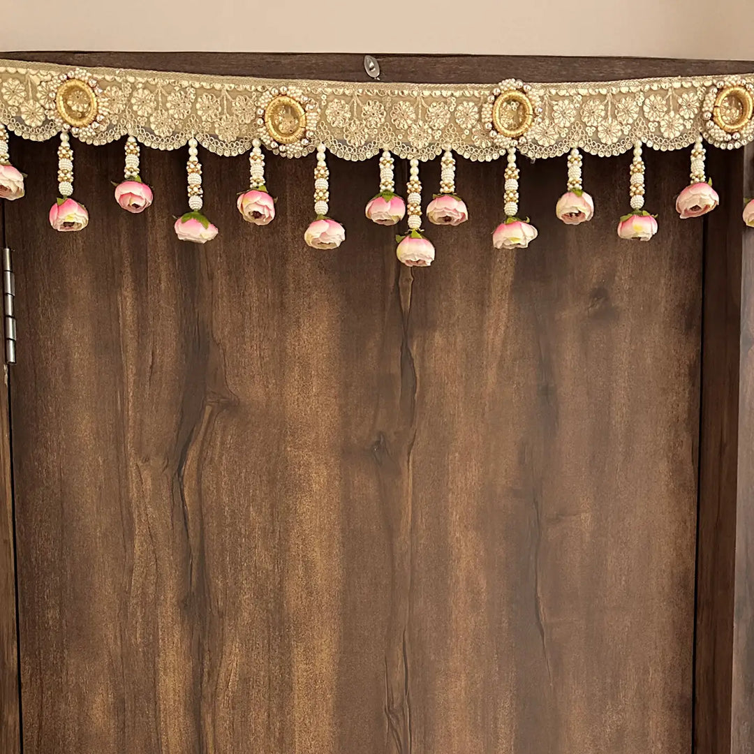 Handmade Decorative Pink Peonies Toran