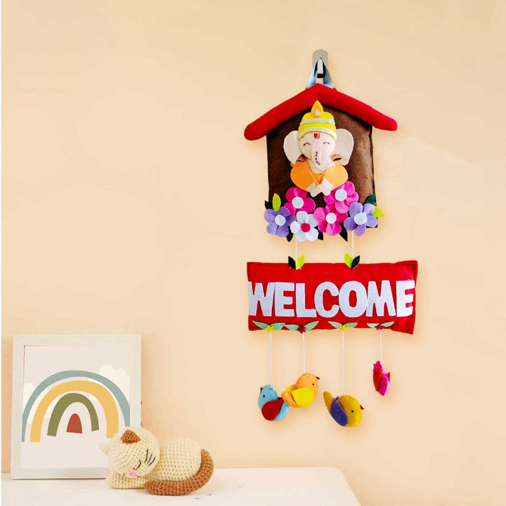 Handmade Ganesha Theme Felt Hanging