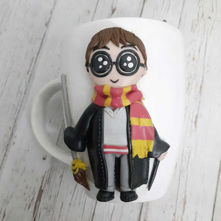 Handmade Polymer Clay Wizard Theme Ceramic Mug