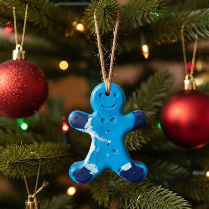 Handmade Gingerbread Wax Crayon Christmas Ornament