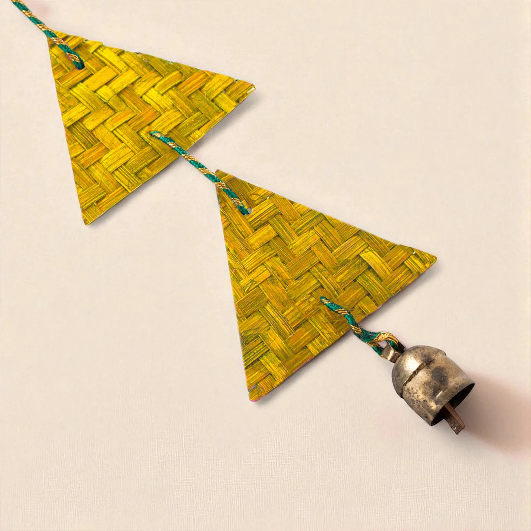 Woven Triangle Eco-Friendly Bamboo Hanging | 45 Inch x 2 Inch | Set Of 2
