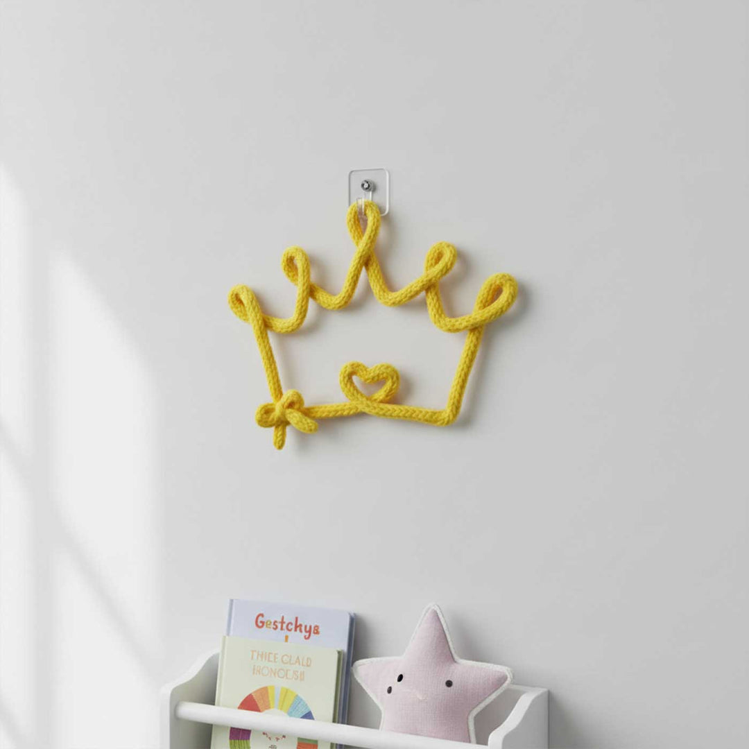 Handmade Knitted Wire Crown Hanging For Kids Room Decoration