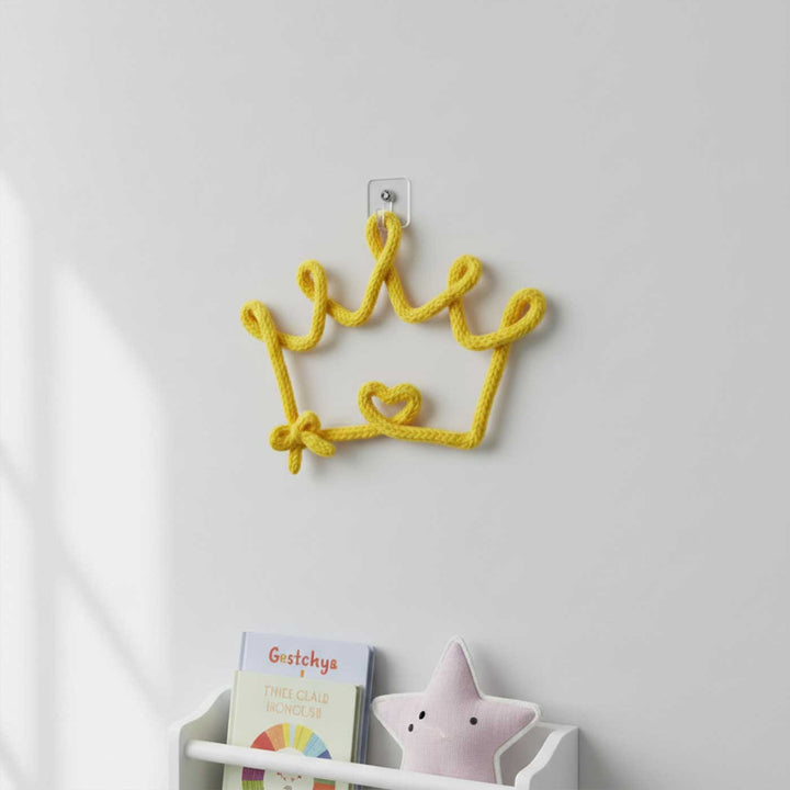 Handmade Knitted Wire Crown Hanging For Kids Room Decoration