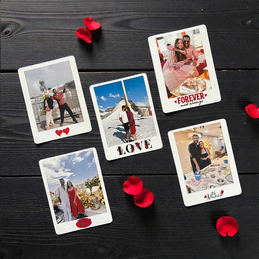 5 Pc | Photo Personalized Love Theme Fridge Magnets | Valentine's Gifting