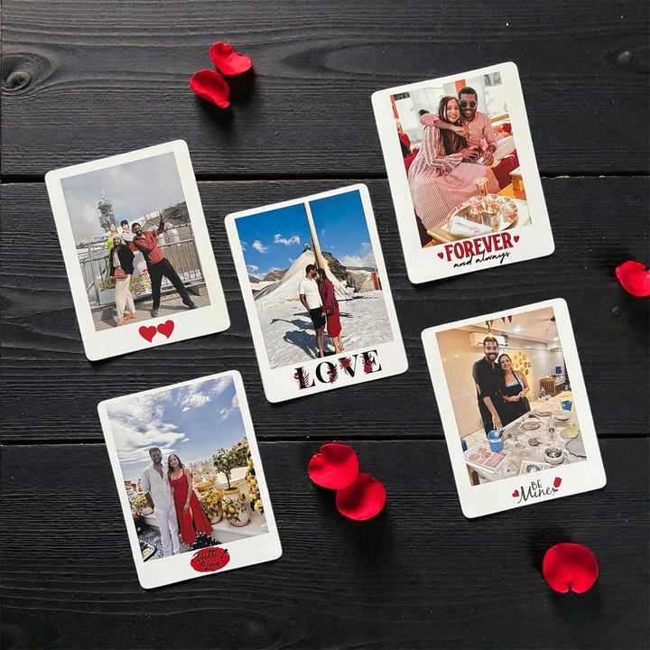 5 Pc | Photo Personalized Love Theme Fridge Magnets | Valentine's Gifting
