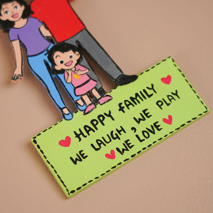 Personalized Family Theme MDF Wood Fridge Magnet