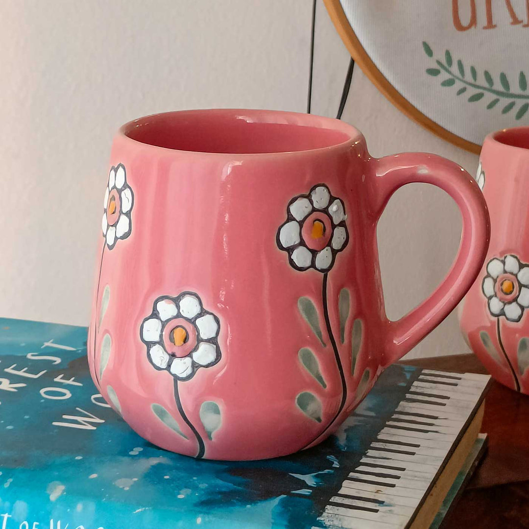 Handmade Glossy Garden Ceramic Mug