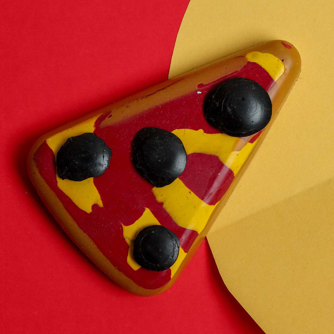 Handmade Non-Toxic Pizza Slice Crayons | Set of 2