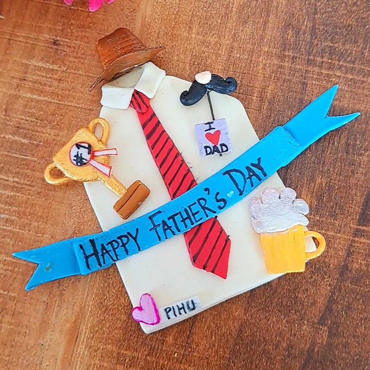 Personalized Handmade Doctor Theme Clay Fridge Magnet For Fathers