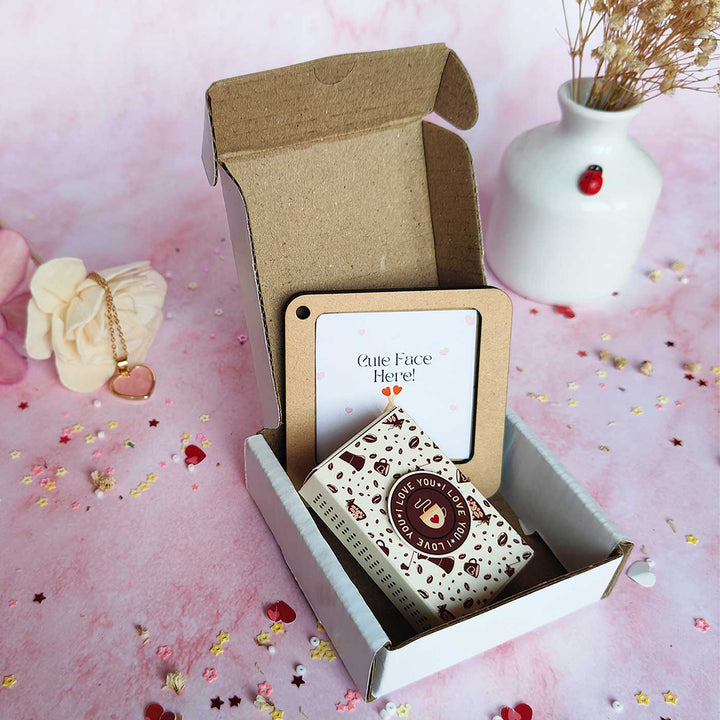 2 Pc | Photo Personalized Frame Magnet & Latte Love Mini Love Box Magnet | Valentine’s Gifting