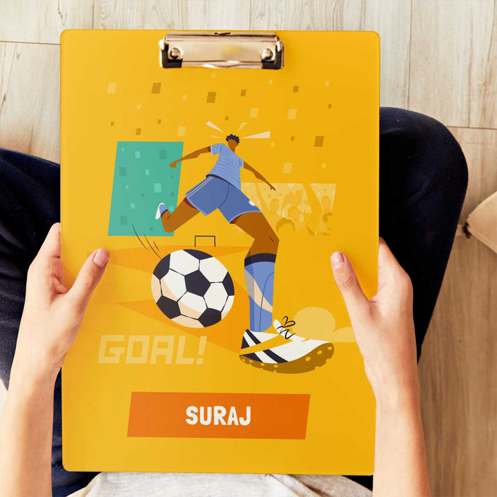 Personalized Football Goal Boy Theme Acrylic Clipboard