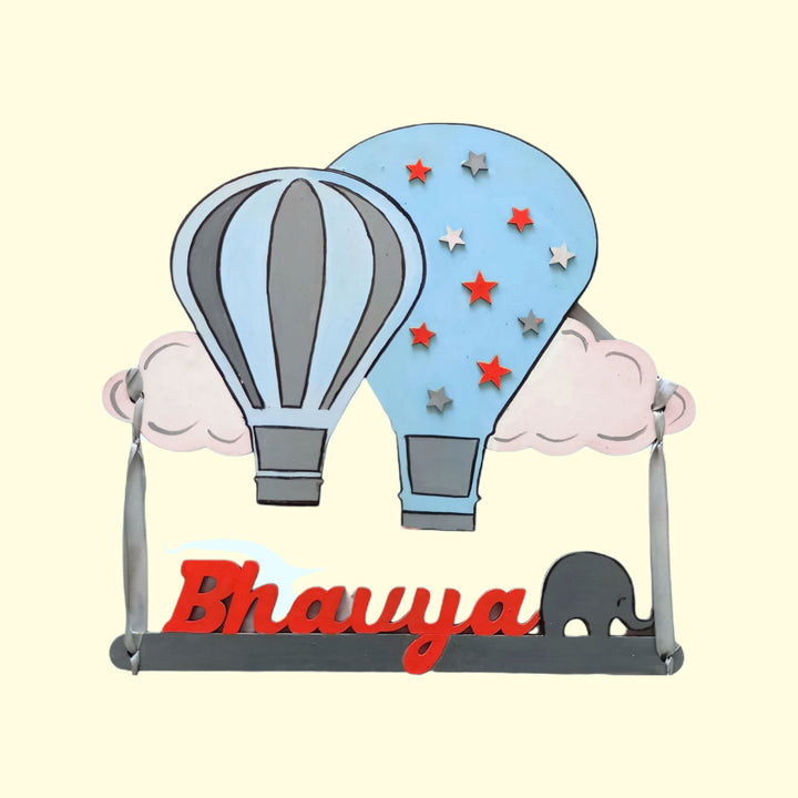 Hot Air Balloon Theme Kids Nameplate
