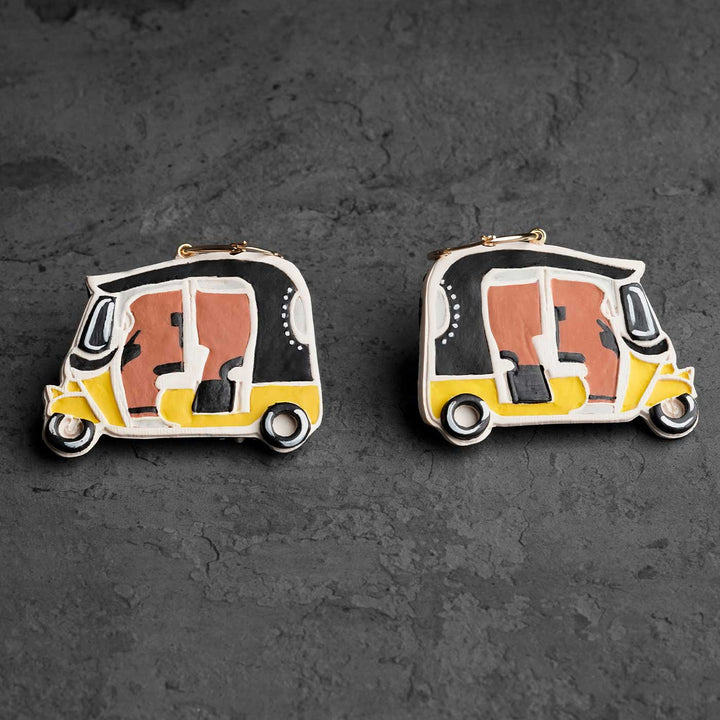 Handmade Polymer Clay Auto Design Reversible Earrings