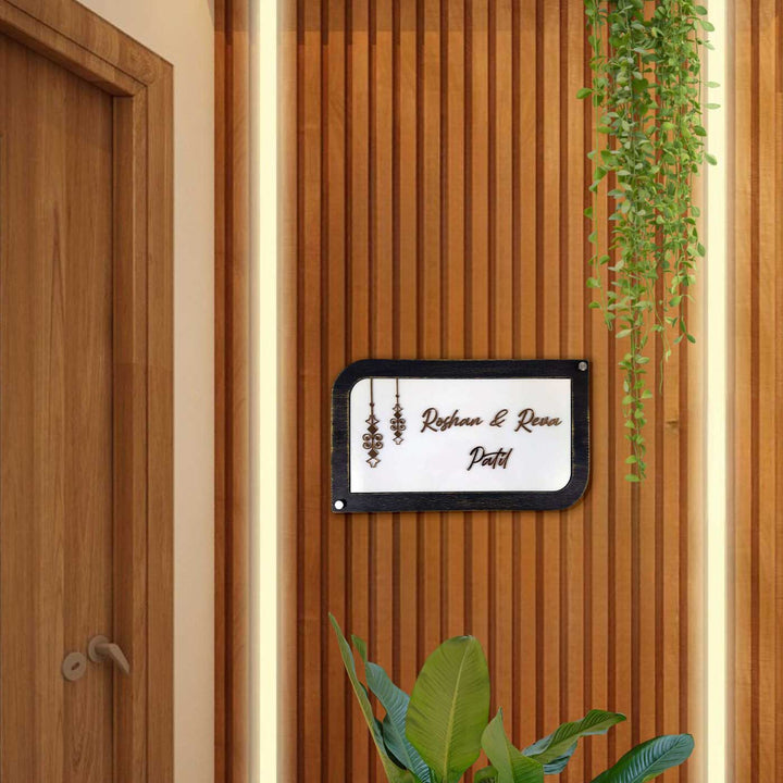 Personalized 3D Minimalist White Acrylic Name Plate