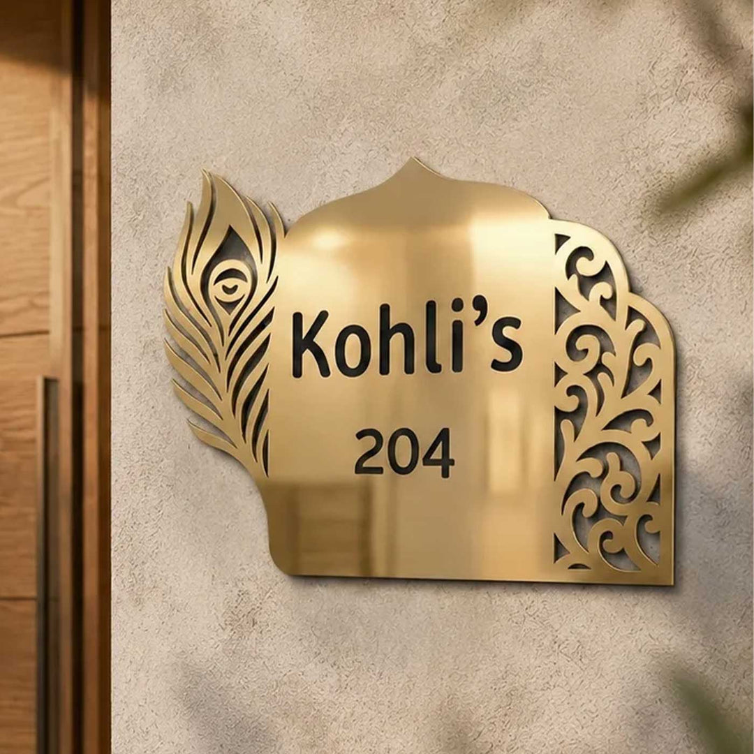 "Royal Heritage" Personalized Weatherproof Stainless Steel Name Plate For Home