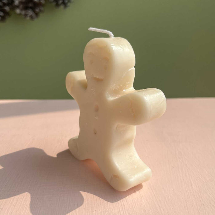 Handmade Festive Gingerbread Candle For Christmas Decoration