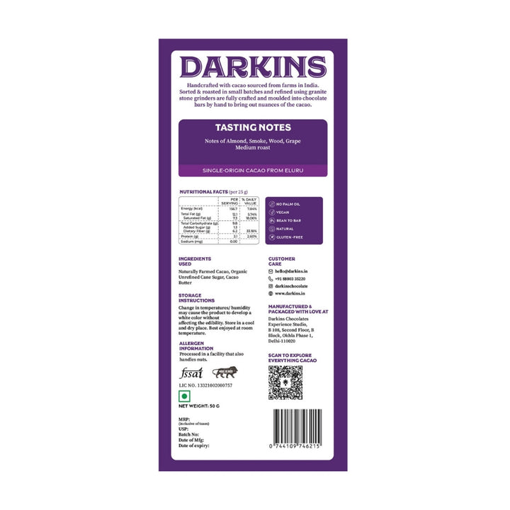 95% Dark | Vegan & Gluten Free Chocolate From Andhra Pradesh