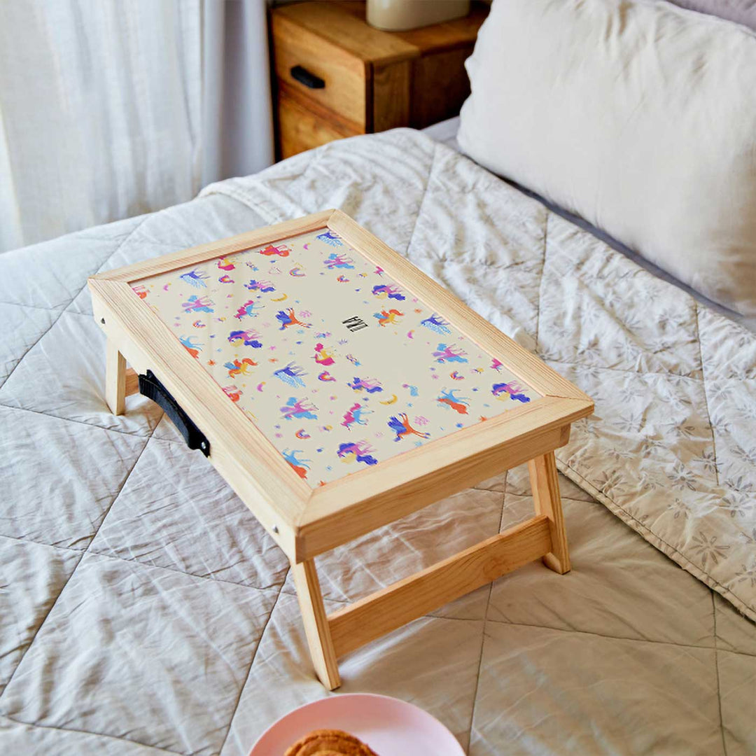 Personalized Magical Unicorn Theme Wooden Foldable Desk